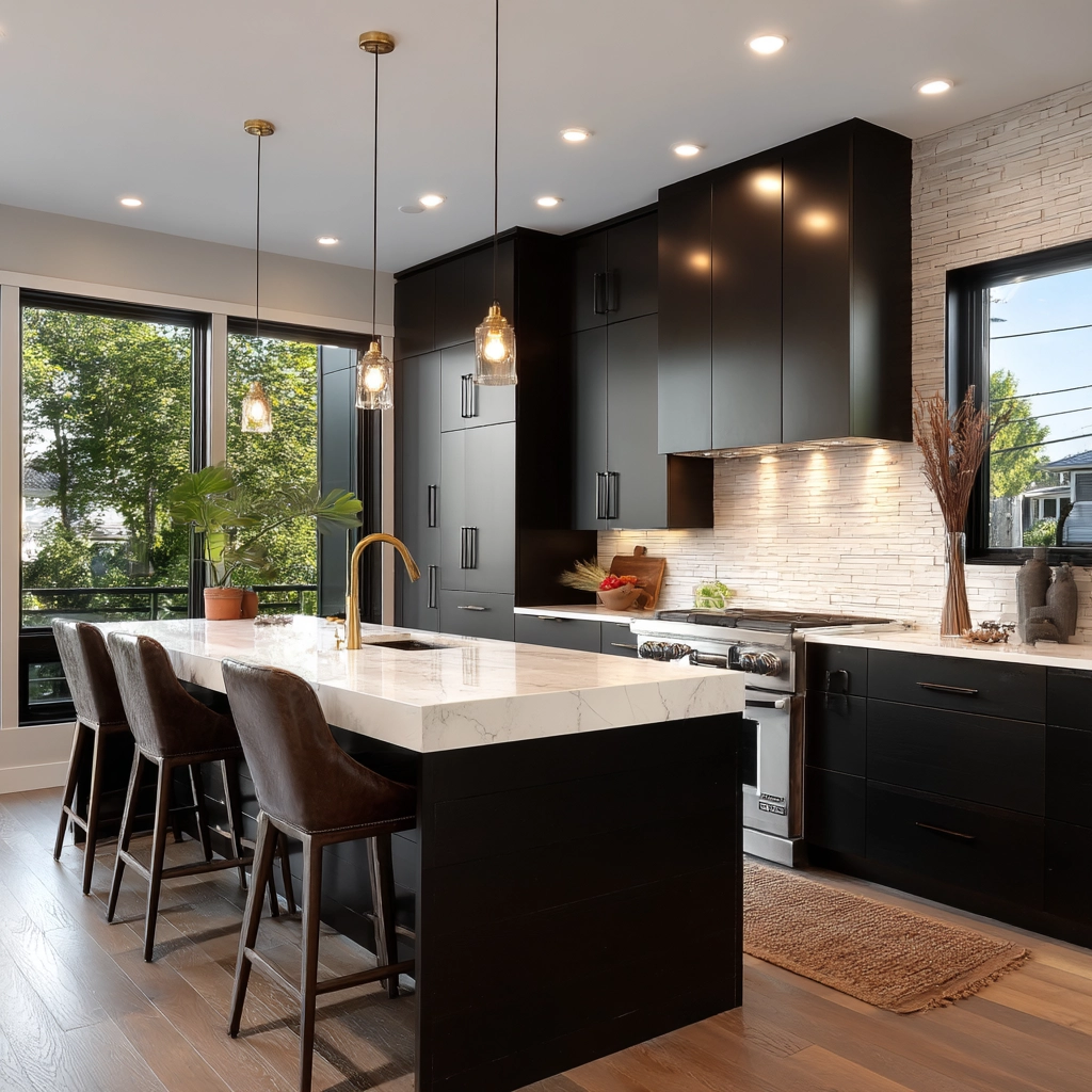 dark kitchen cabinets 34