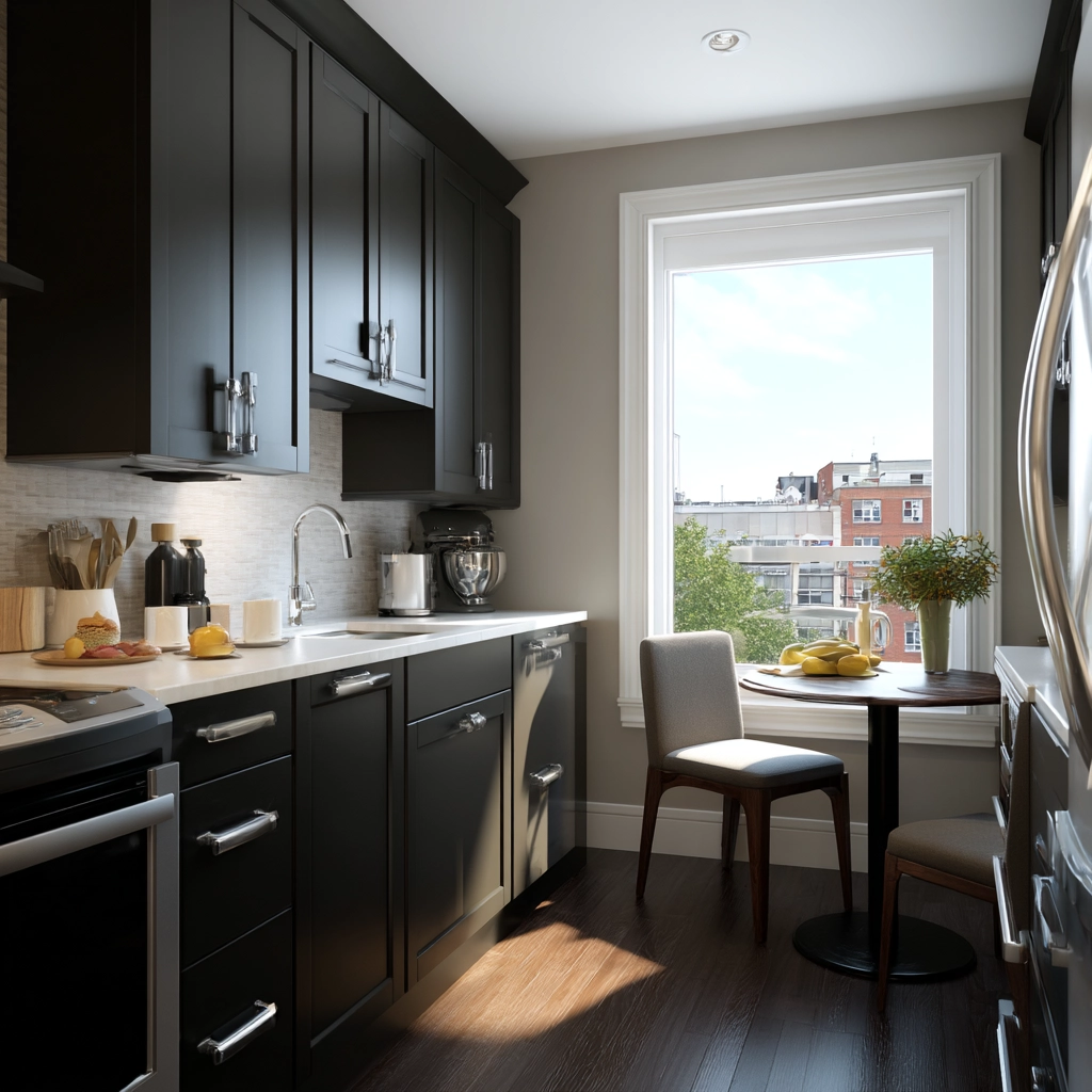dark kitchen cabinets 43