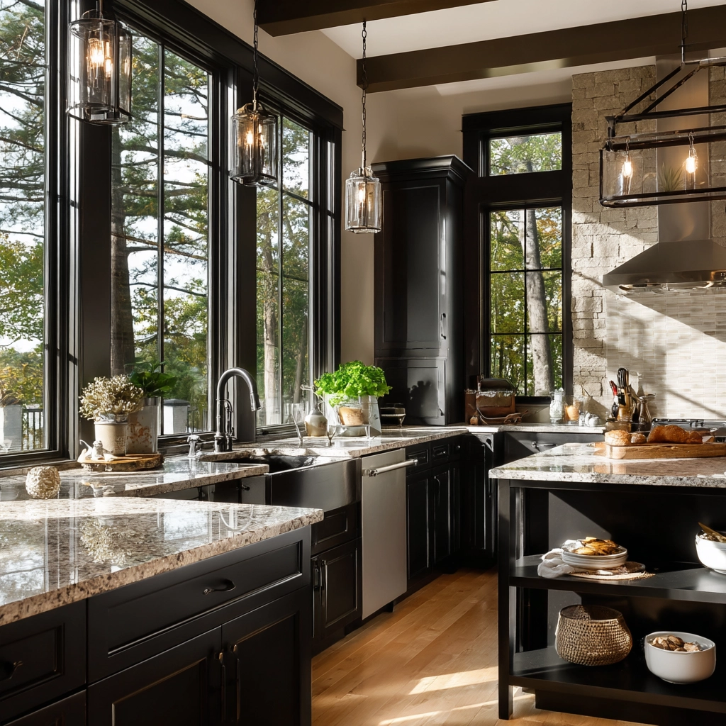 dark kitchen cabinets 48