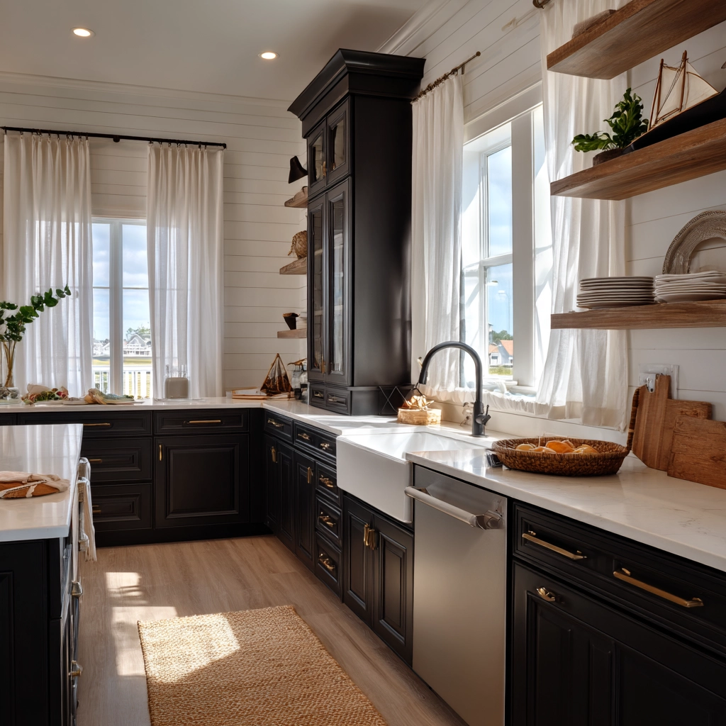 dark kitchen cabinets 50