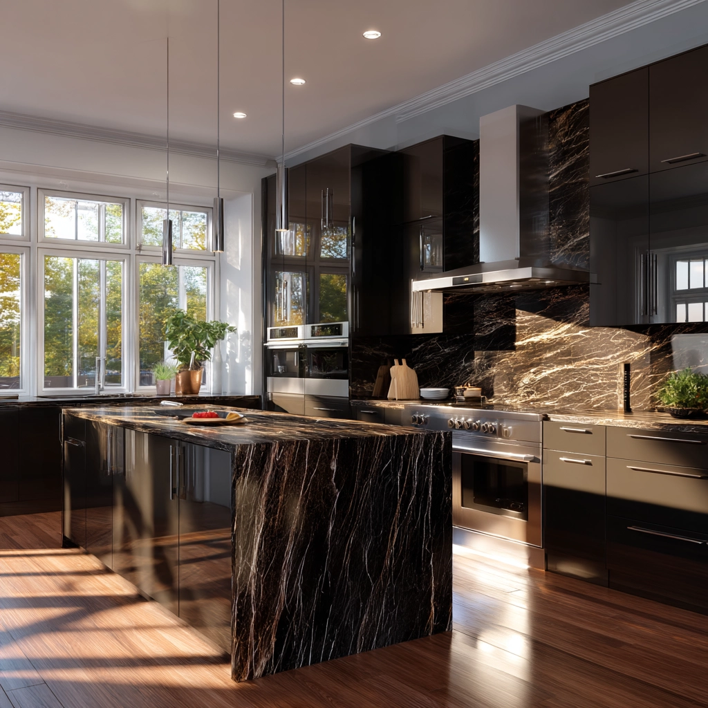 dark kitchen cabinets 60