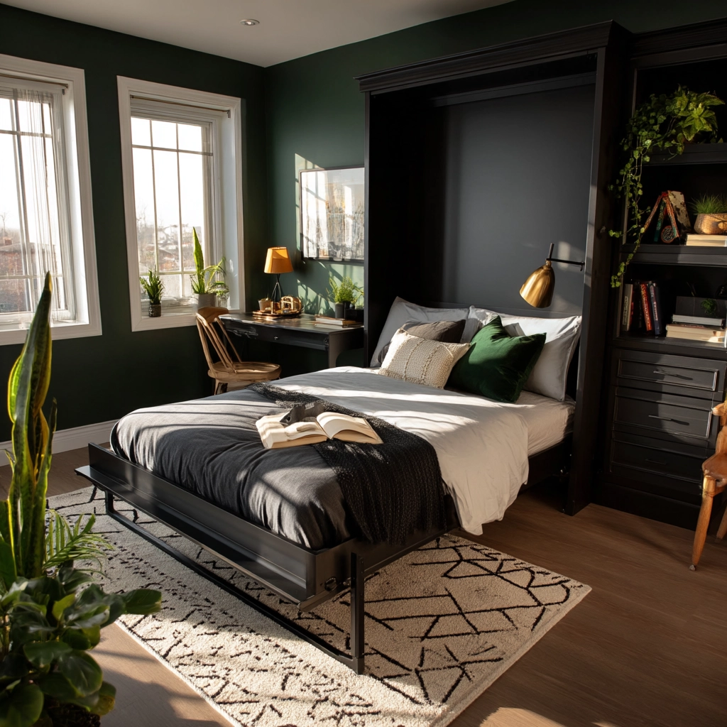 dark modern bedroom 16