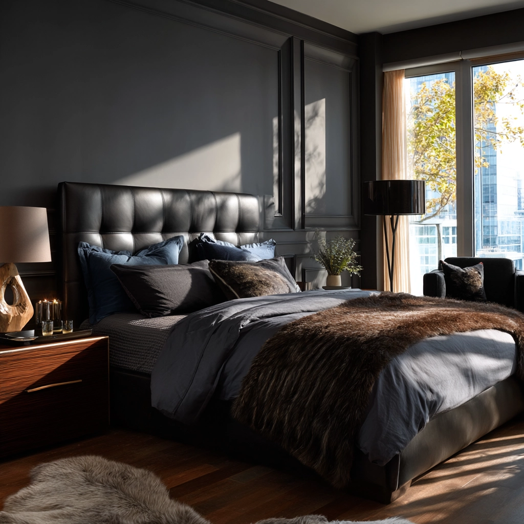 dark modern bedroom 17