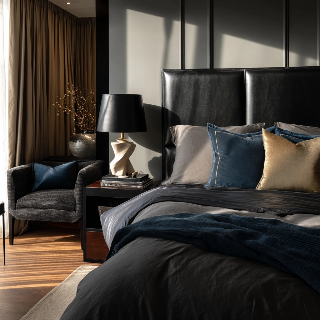 dark modern bedroom 18