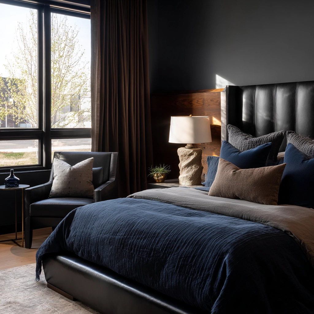 dark modern bedroom 19