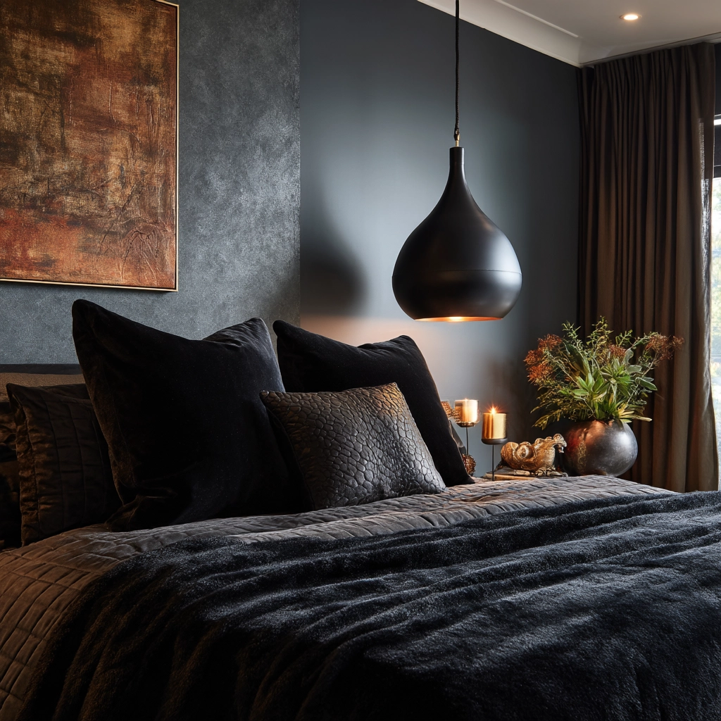 dark modern bedroom 22