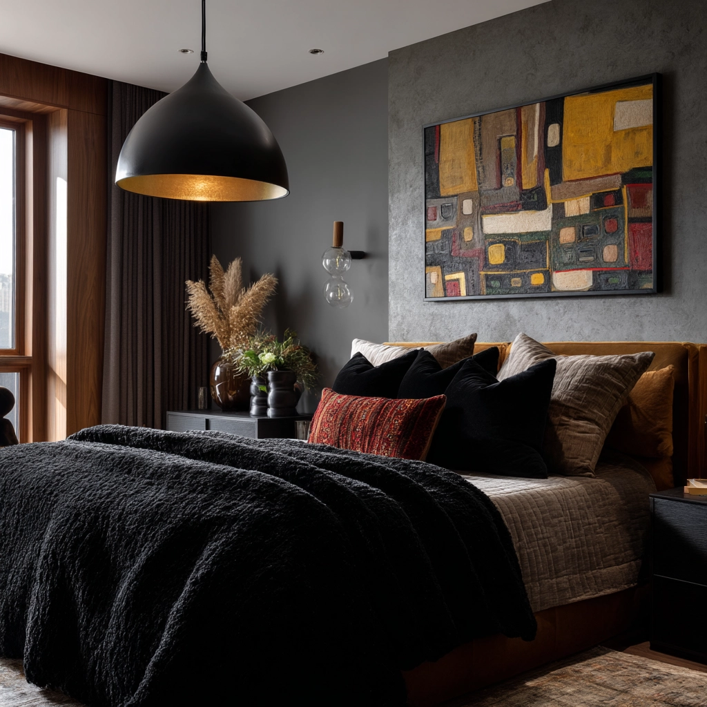 dark modern bedroom 23