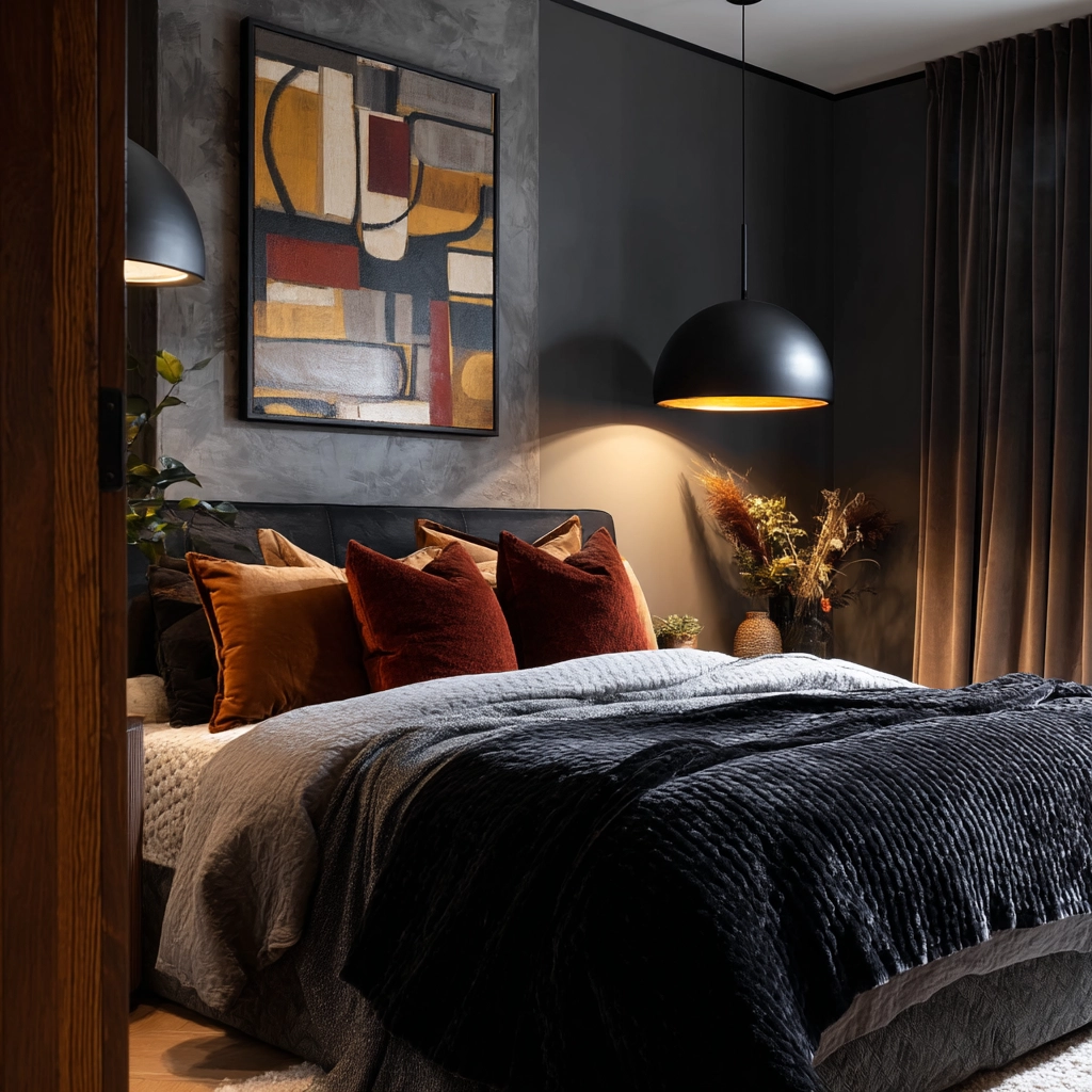 dark modern bedroom 24