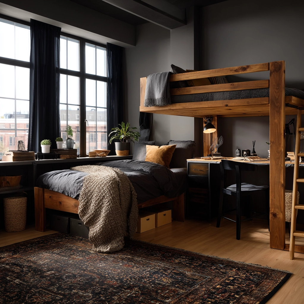 dark modern bedroom 35