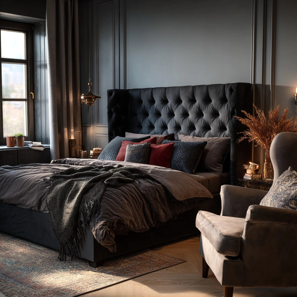 dark modern bedroom 49