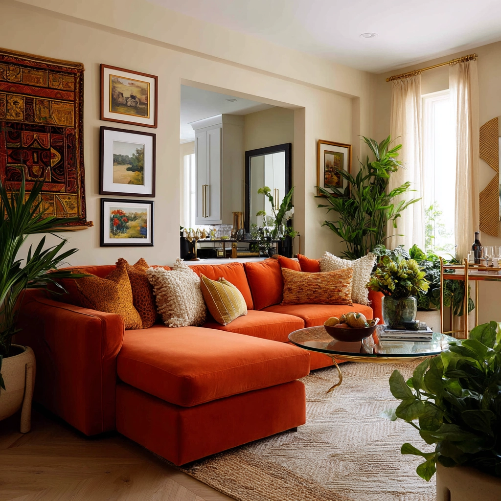 eclectic living room 11
