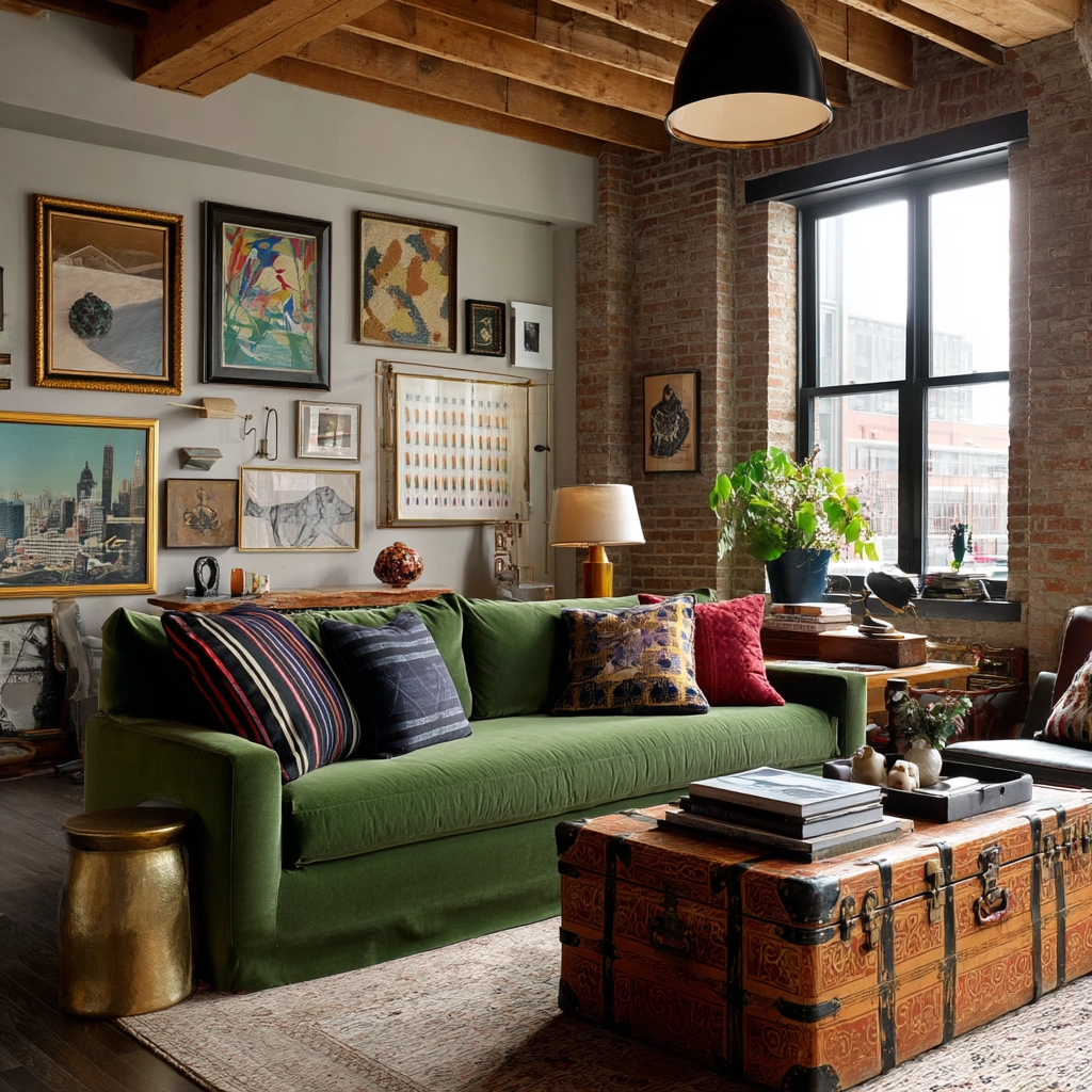 eclectic living room 17