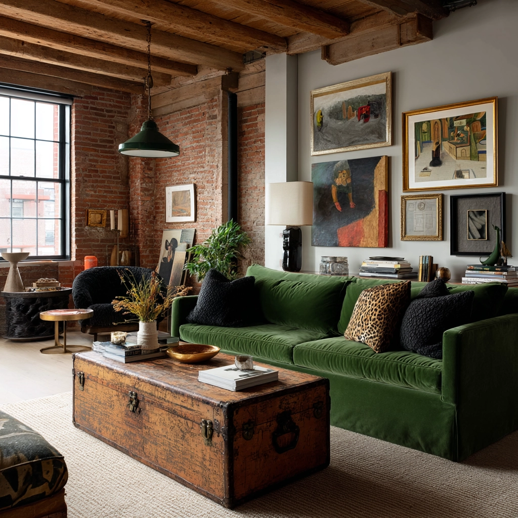 eclectic living room 19