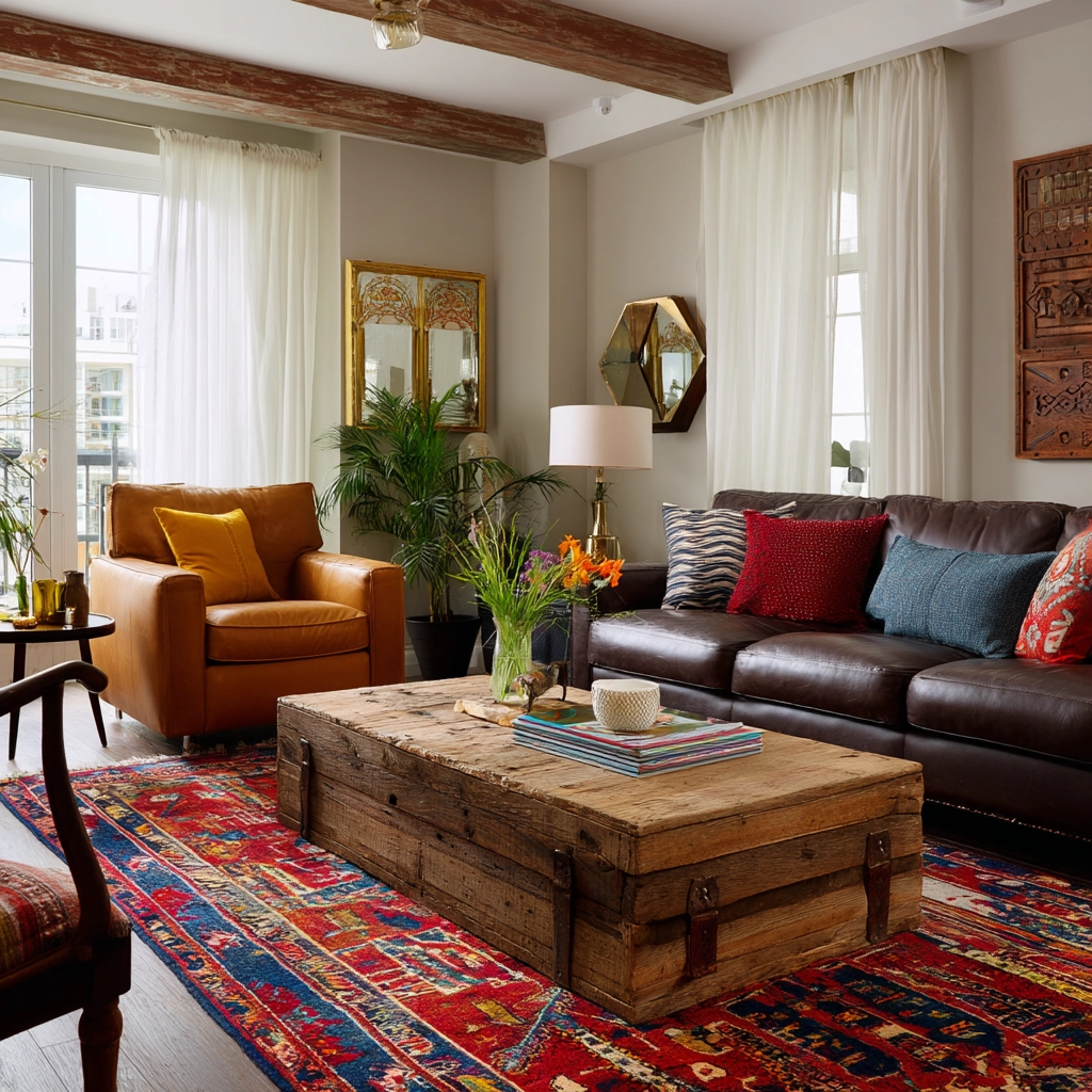 eclectic living room 22