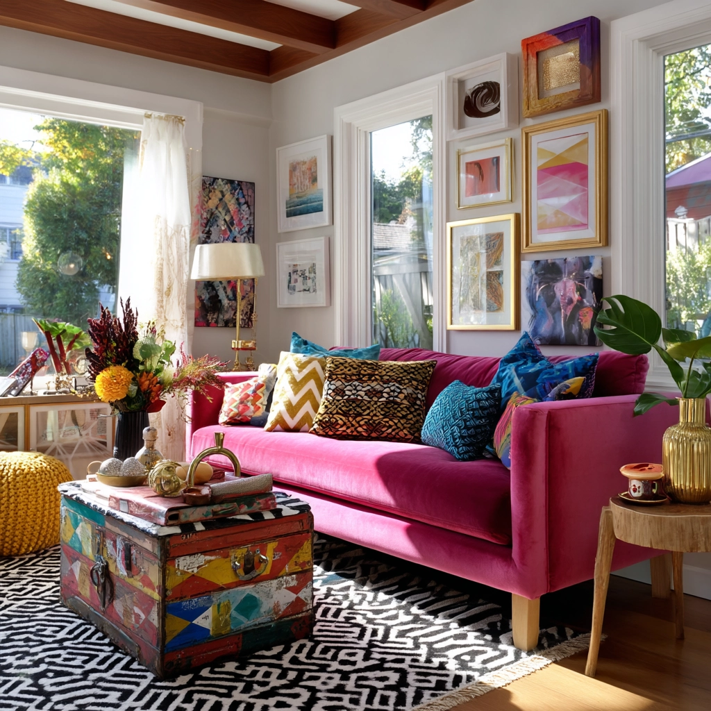 eclectic living room 25
