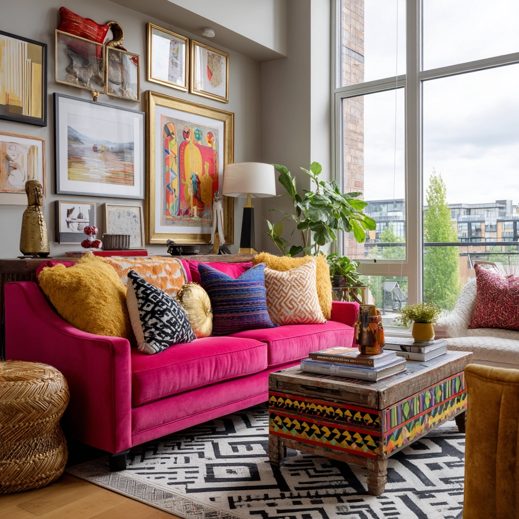eclectic living room 27
