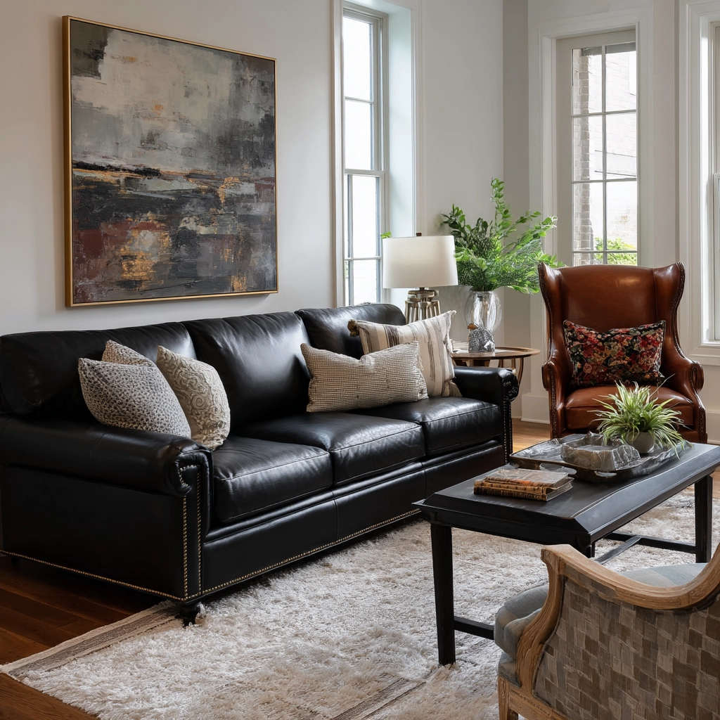 eclectic living room 43