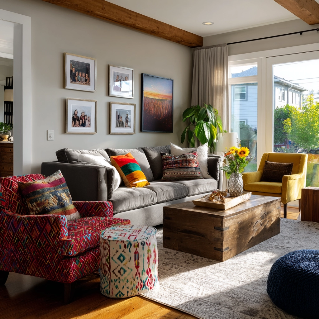 eclectic living room 46