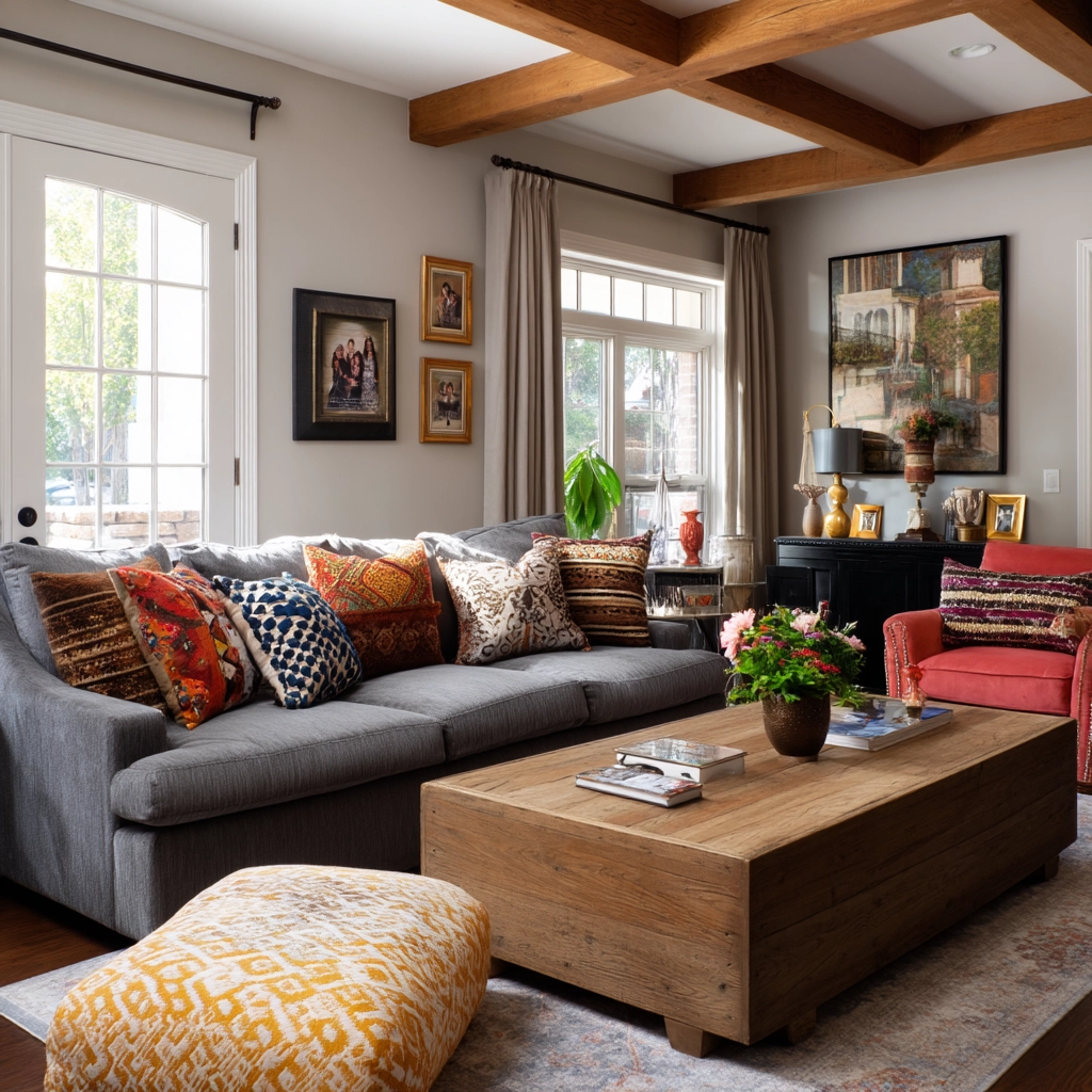 eclectic living room 47