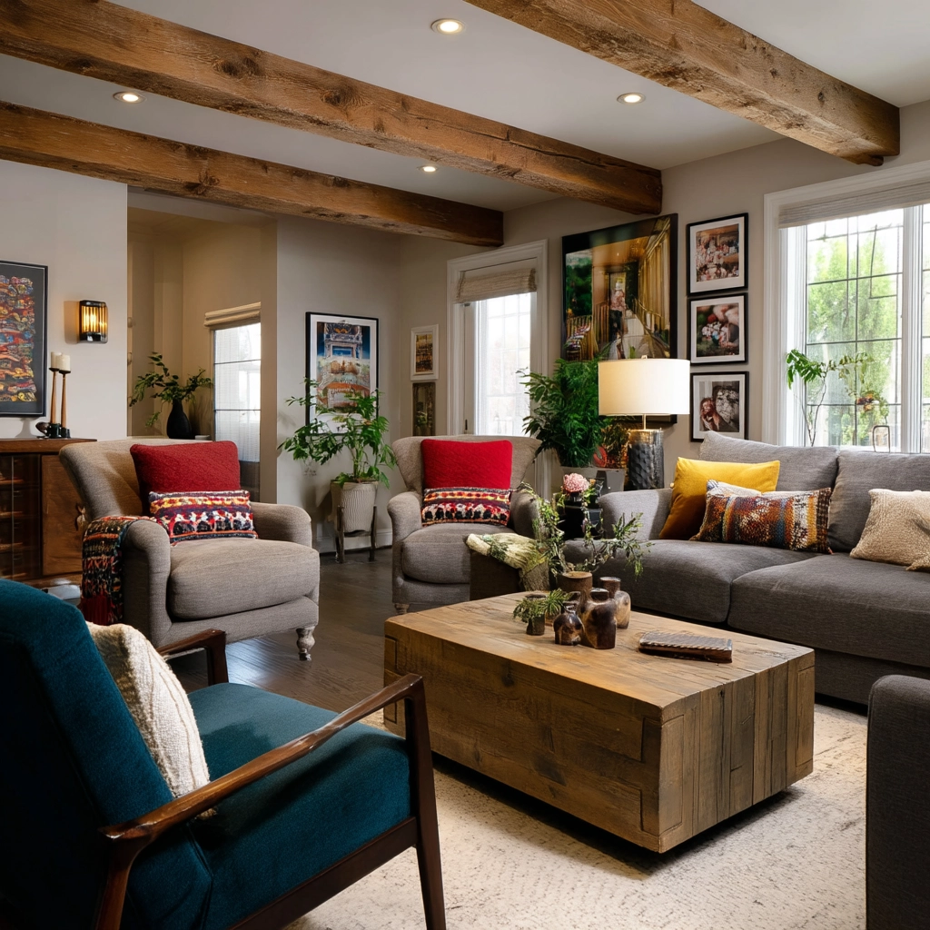 eclectic living room 48