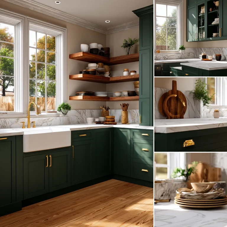 emerald green kitchen cabinets 1