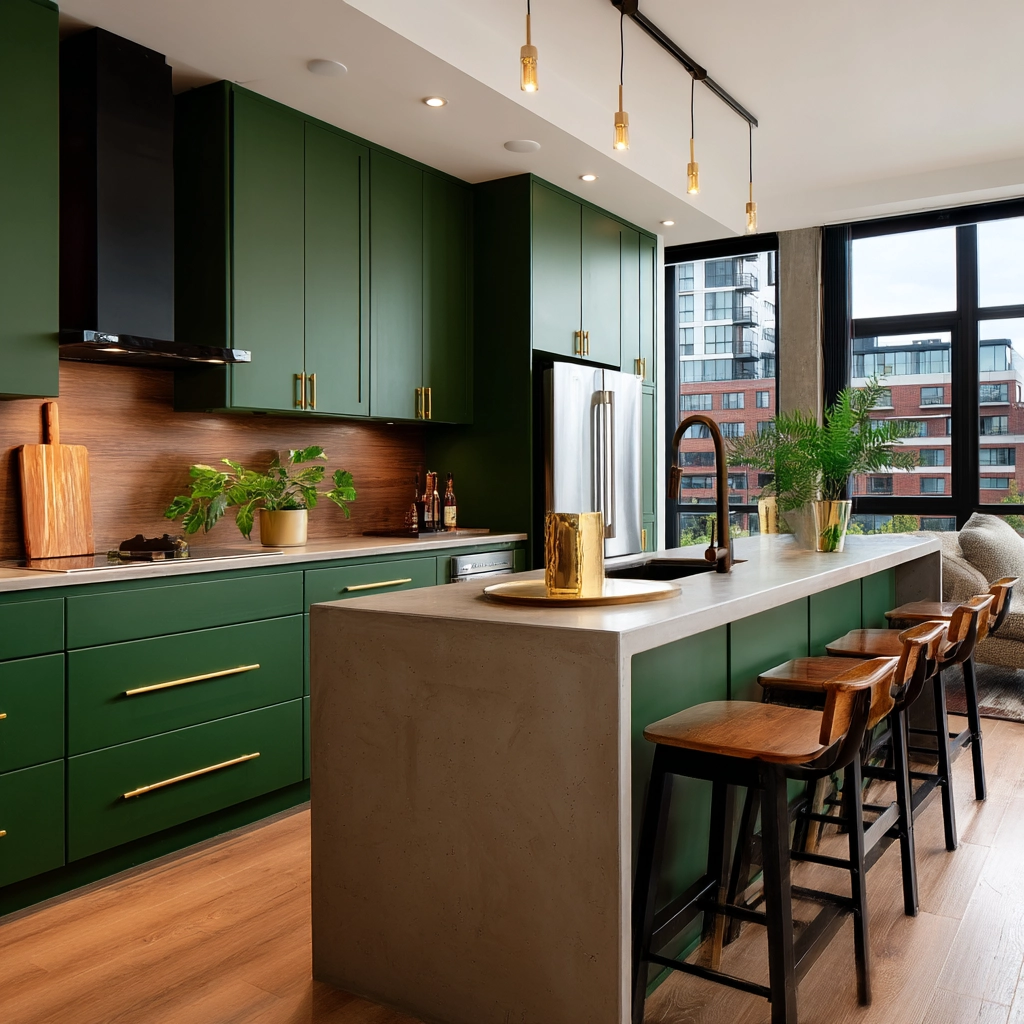 emerald green kitchen cabinets 10