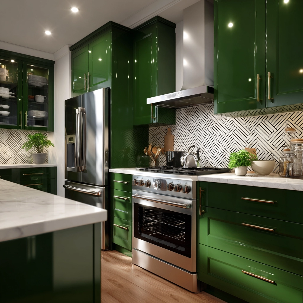 emerald green kitchen cabinets 18
