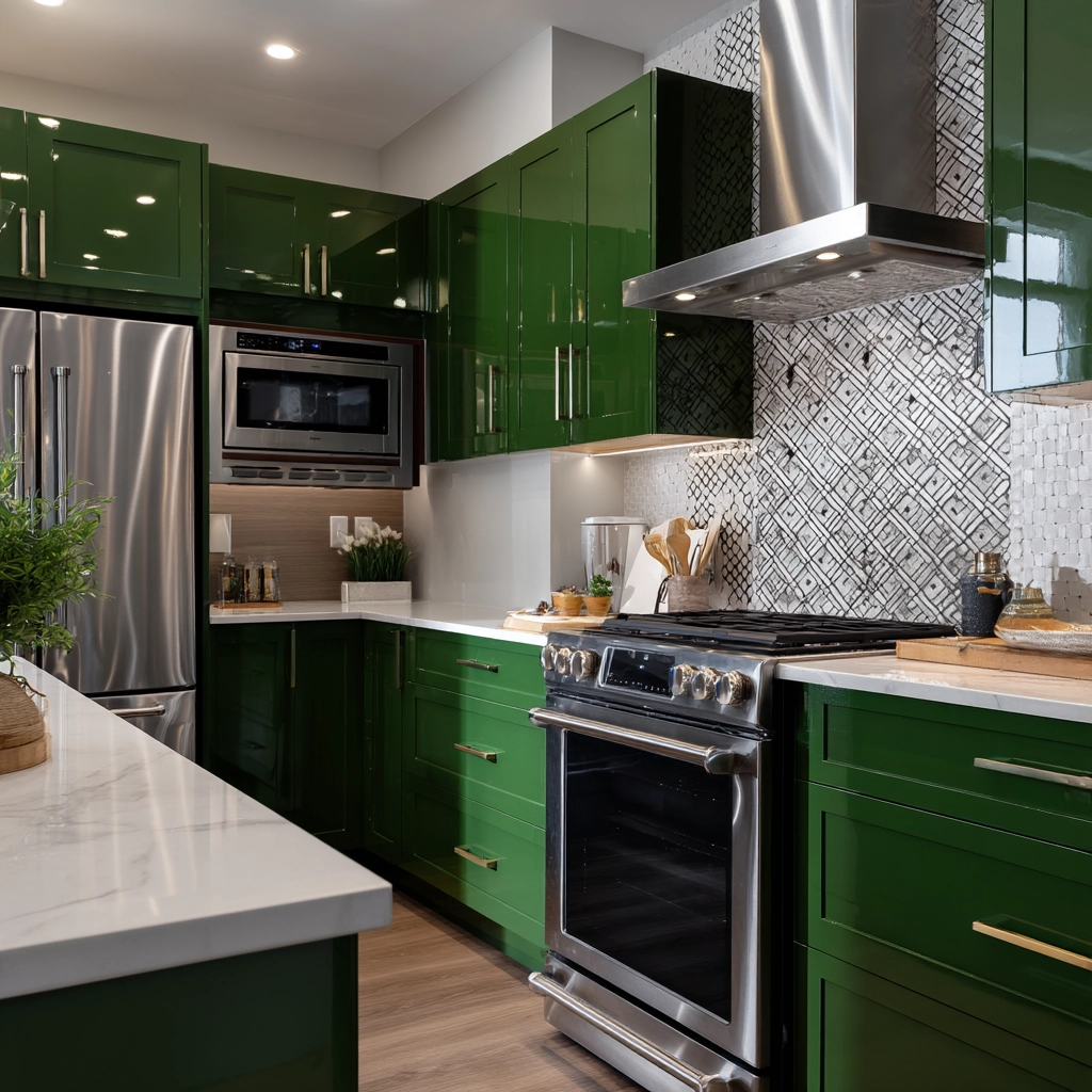 emerald green kitchen cabinets 19