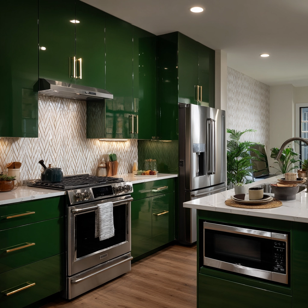 emerald green kitchen cabinets 20