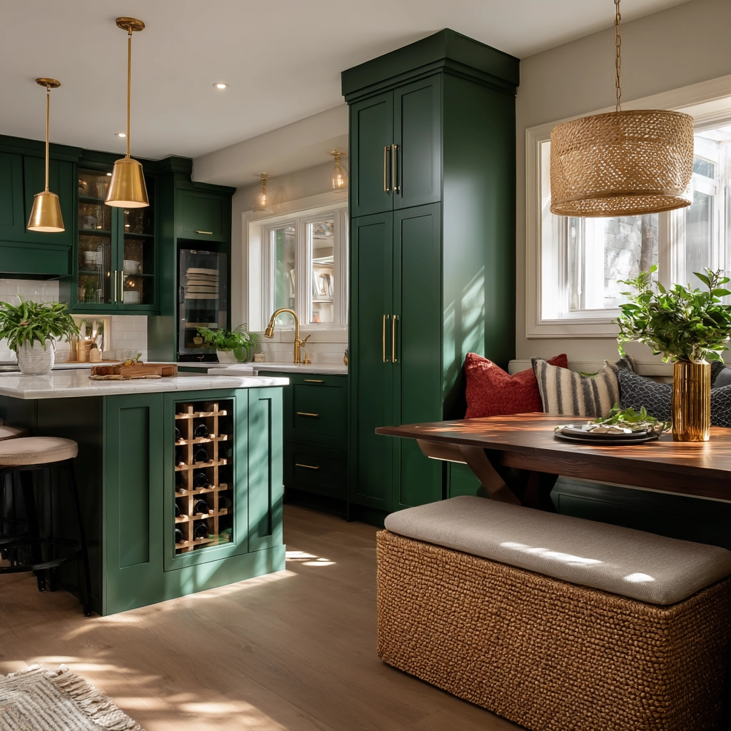 emerald green kitchen cabinets 21