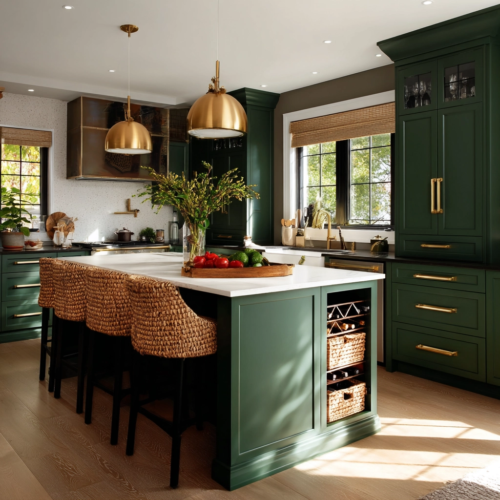 emerald green kitchen cabinets 22