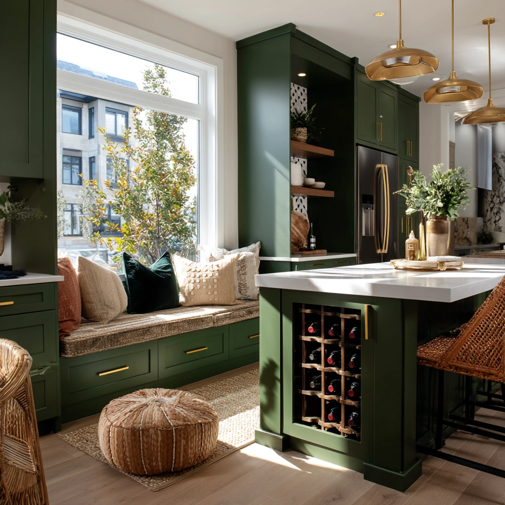 emerald green kitchen cabinets 24