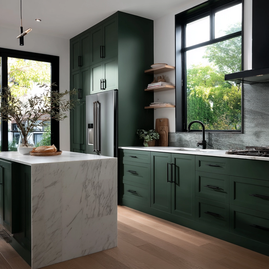 emerald green kitchen cabinets 26