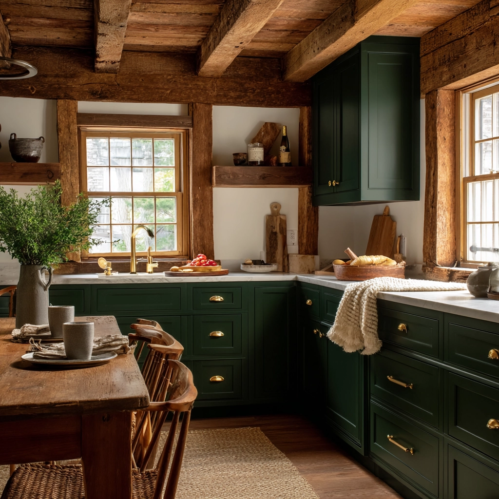 emerald green kitchen cabinets 29