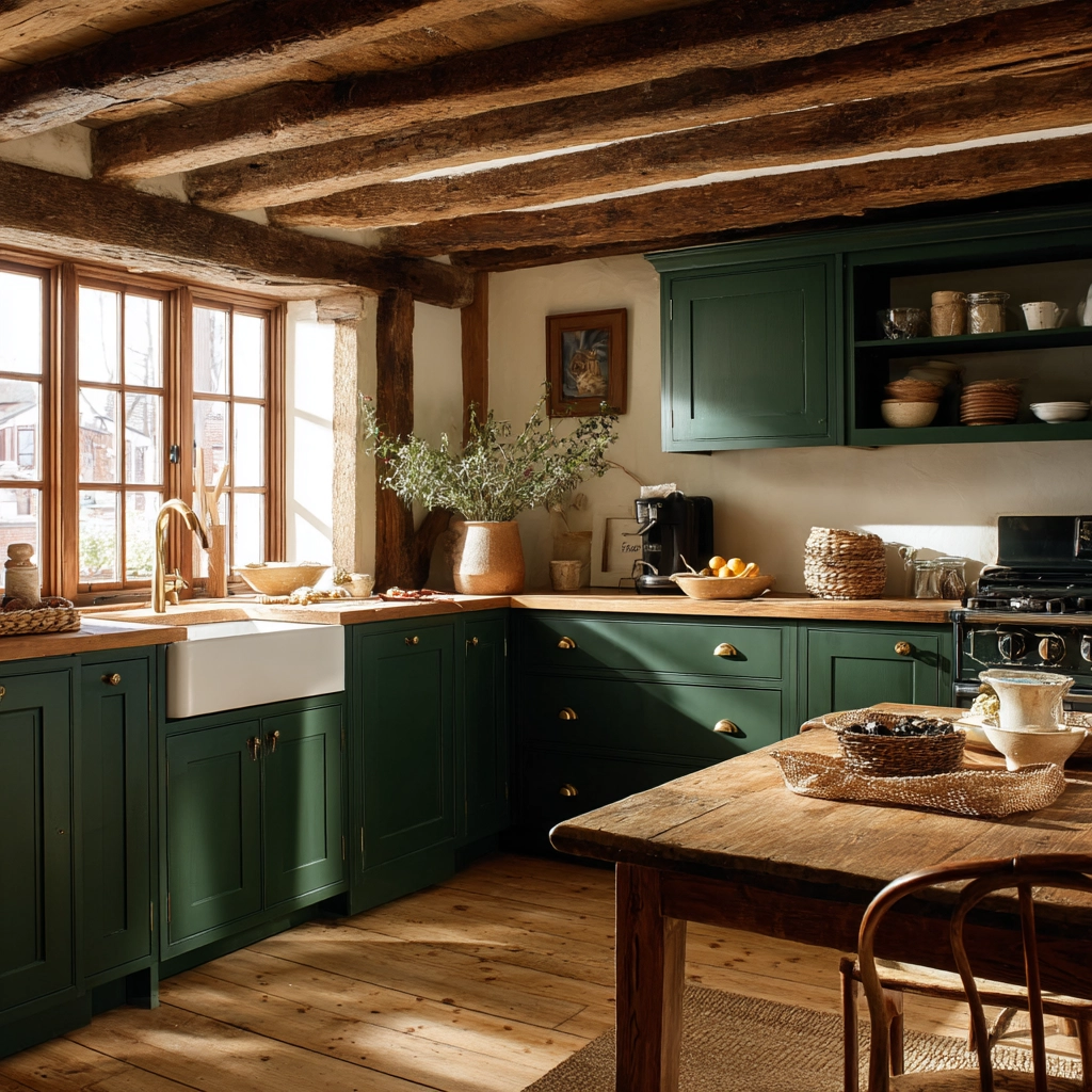 emerald green kitchen cabinets 32