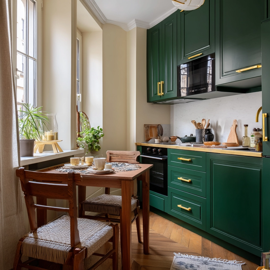 emerald green kitchen cabinets 35