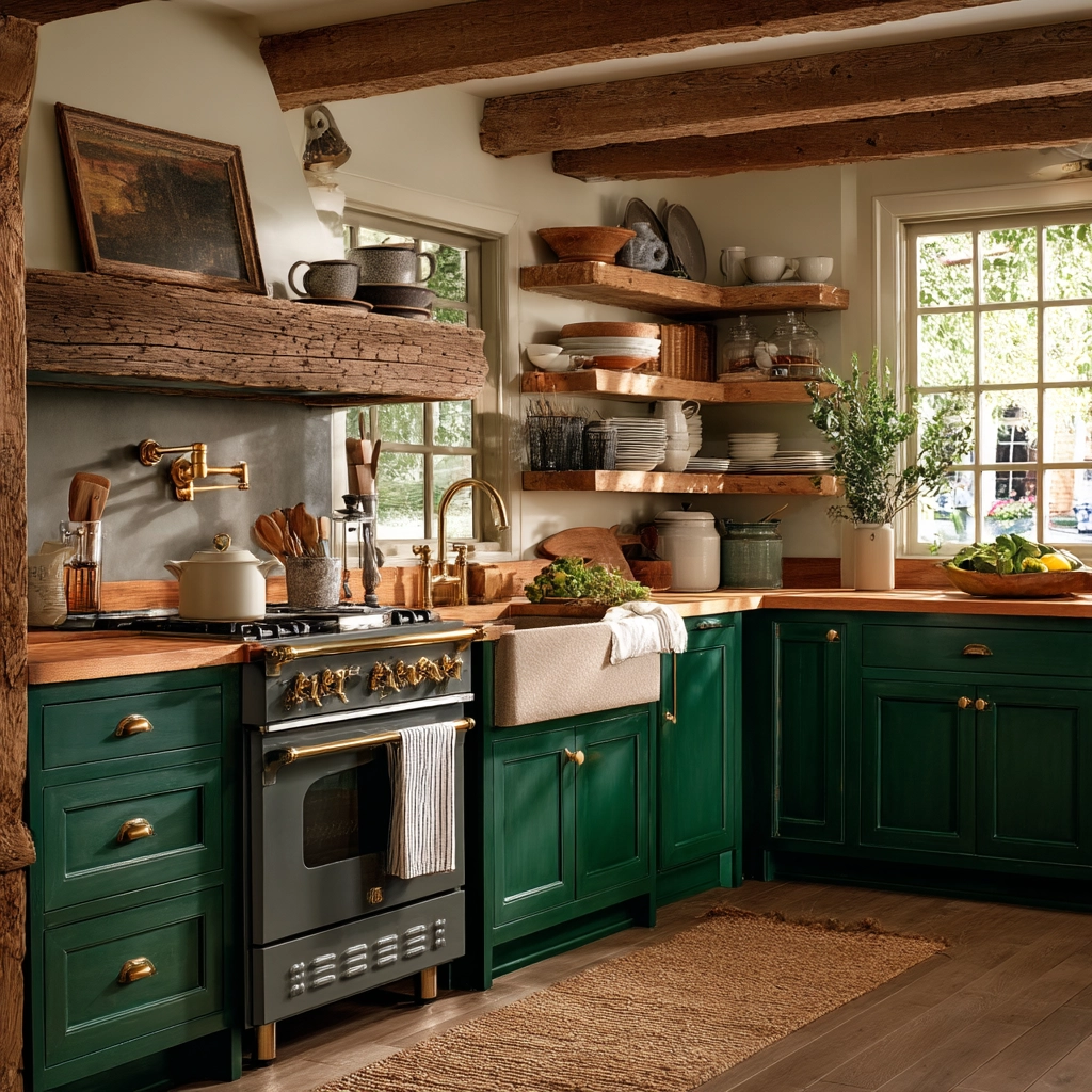 emerald green kitchen cabinets 51
