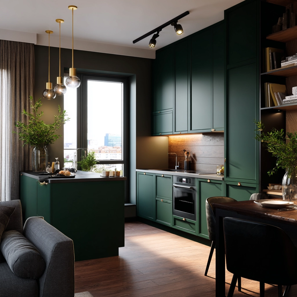 emerald green kitchen cabinets 56