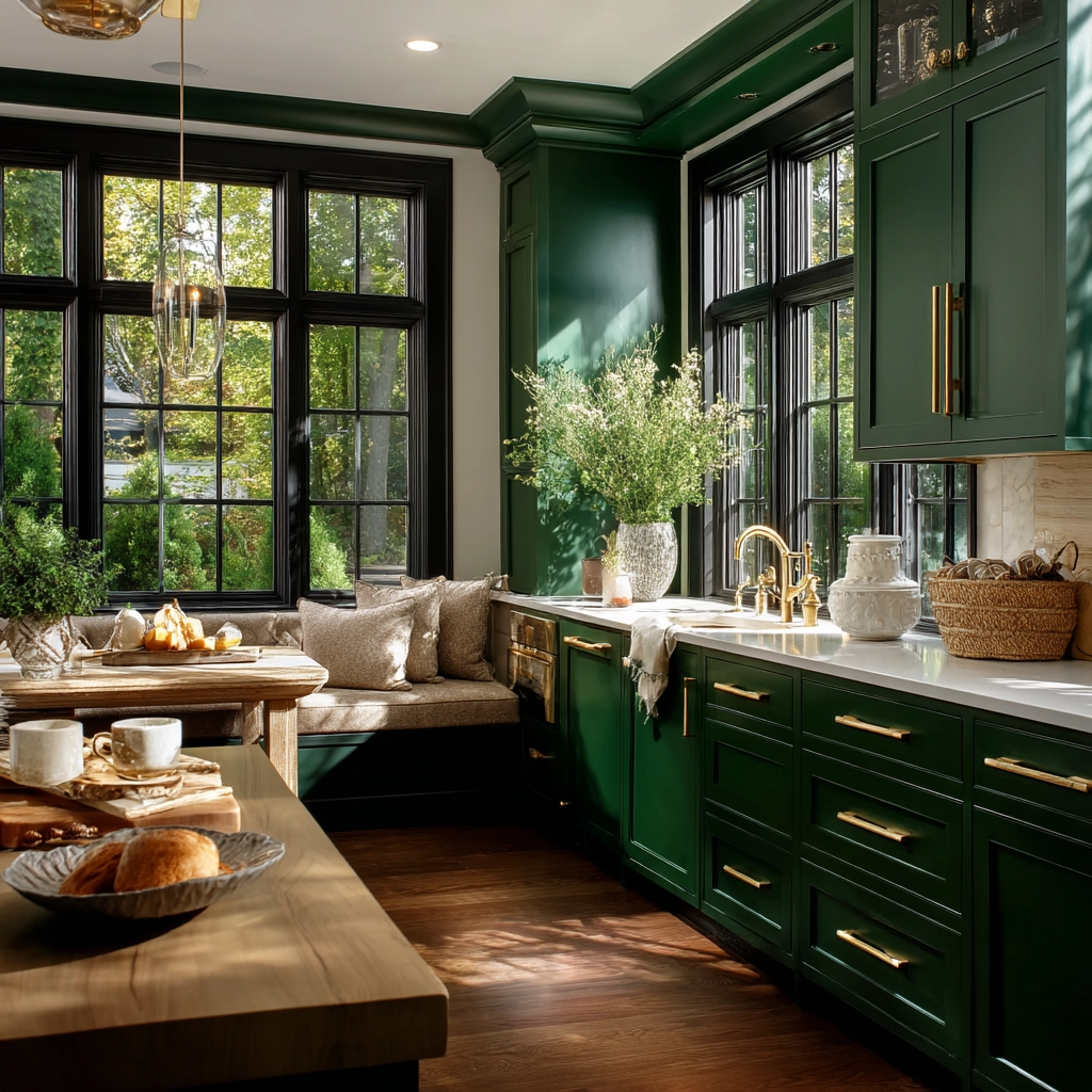 emerald green kitchen cabinets 59