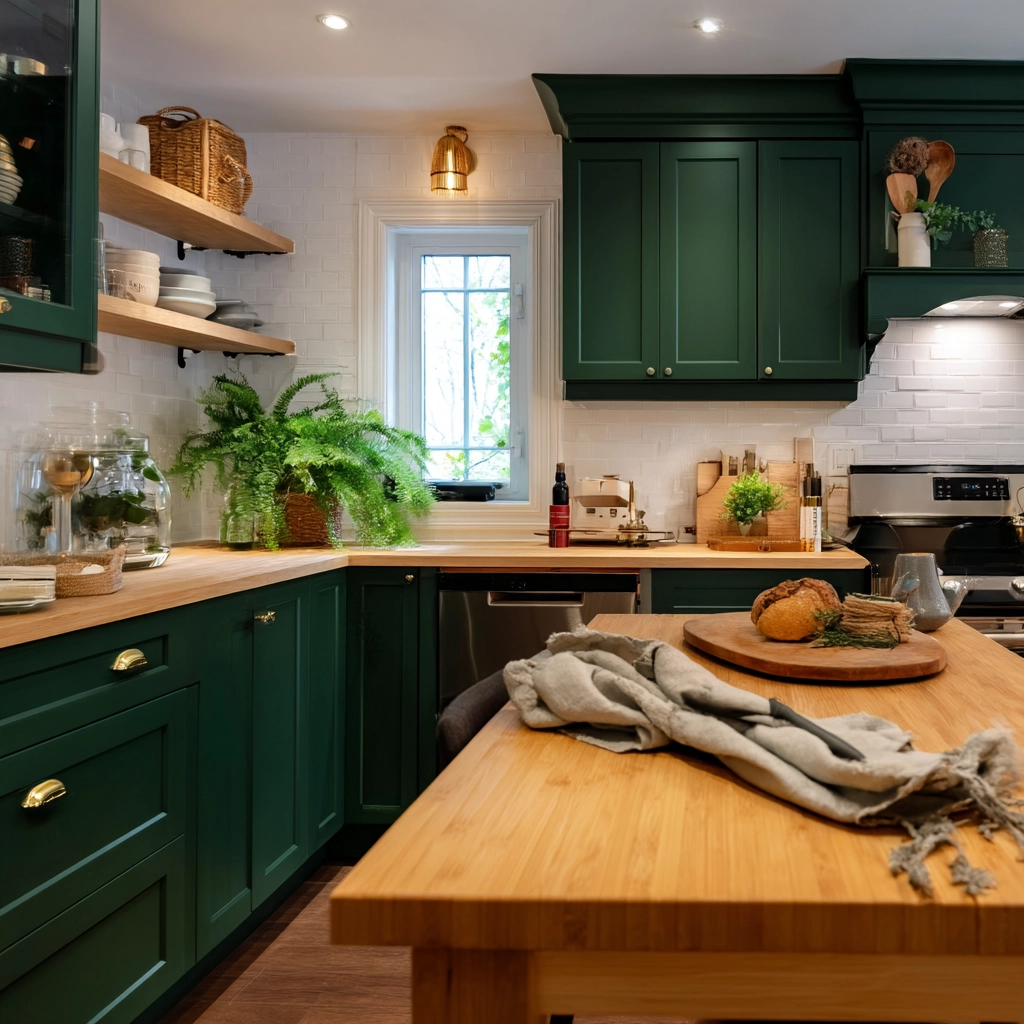 emerald green kitchen cabinets 7