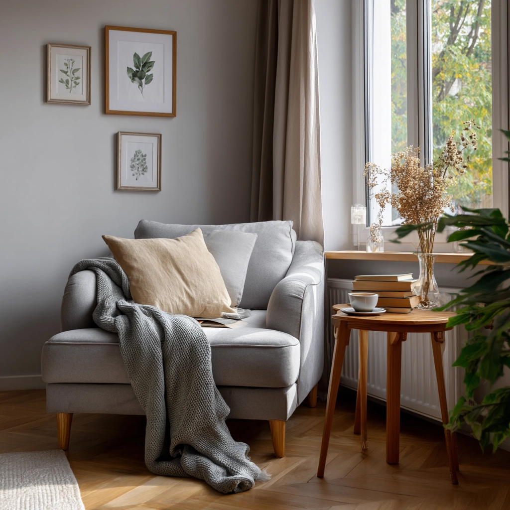gray boho bedroom 14