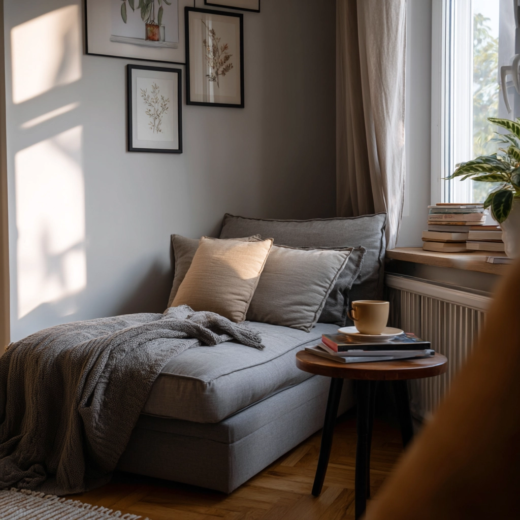 gray boho bedroom 15