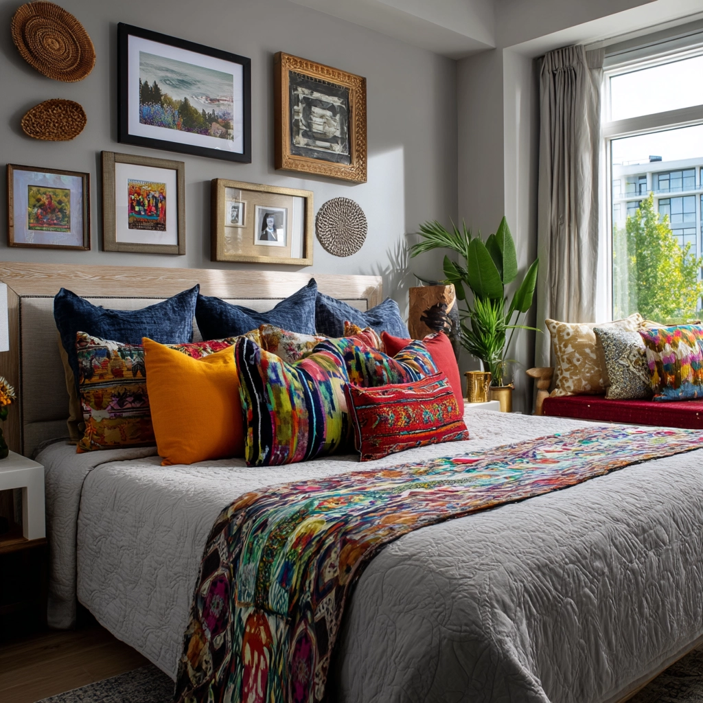 gray boho bedroom 50