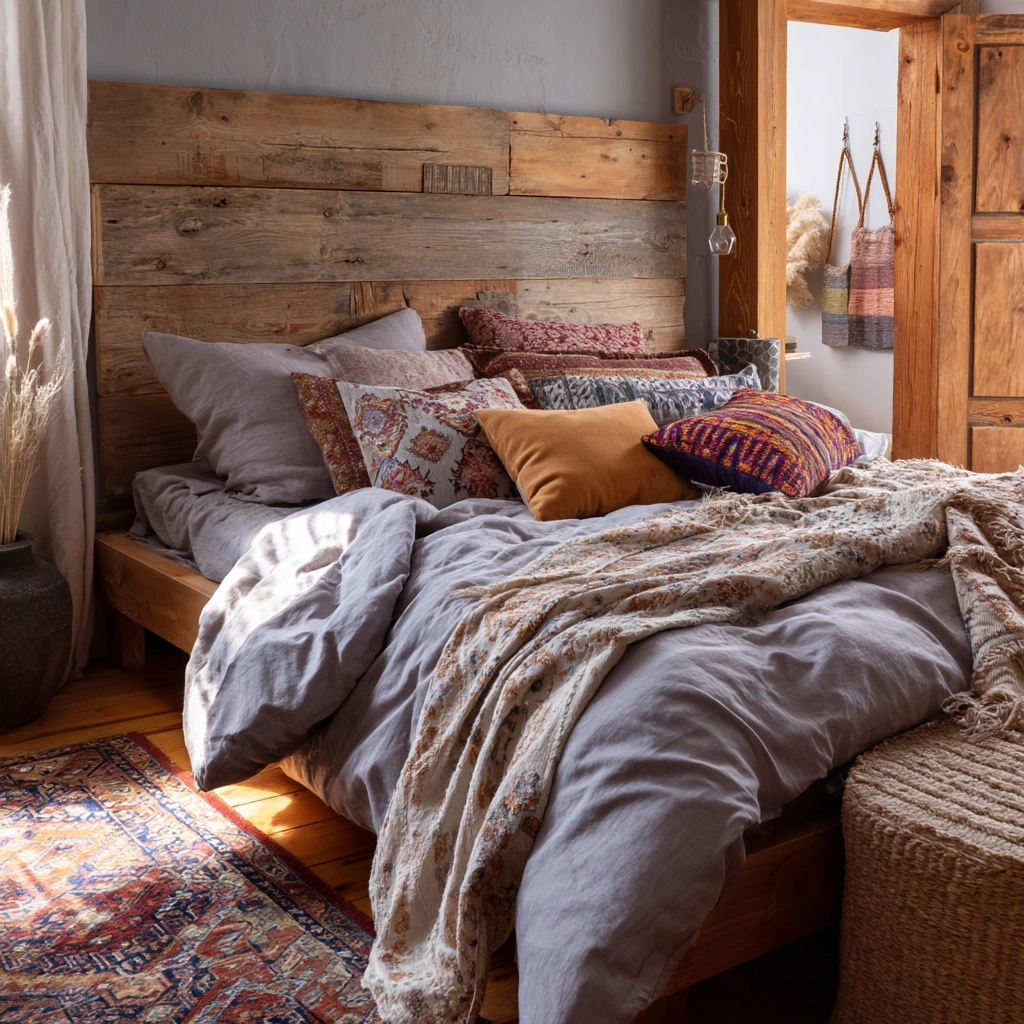 gray boho bedroom 60