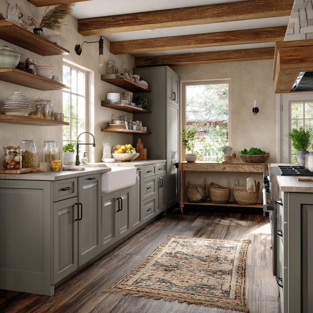 gray kitchen cabinets 13