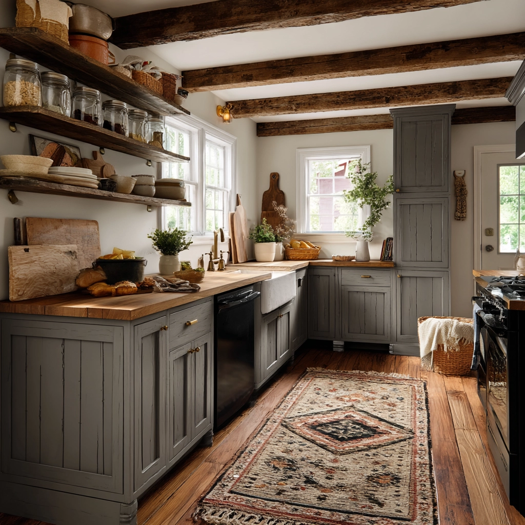 gray kitchen cabinets 14