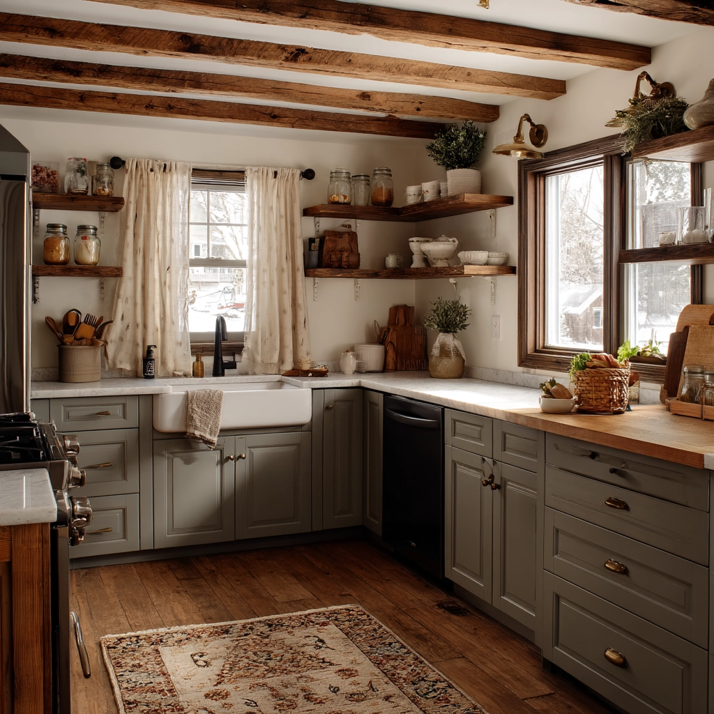gray kitchen cabinets 16