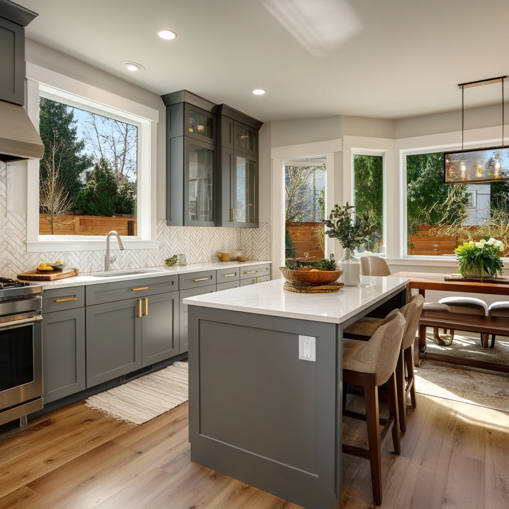 gray kitchen cabinets 2