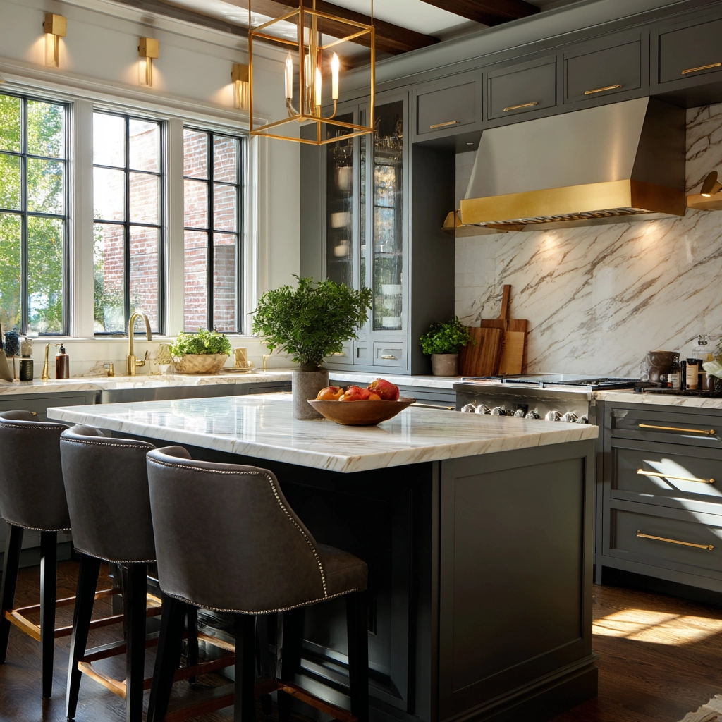 gray kitchen cabinets 22