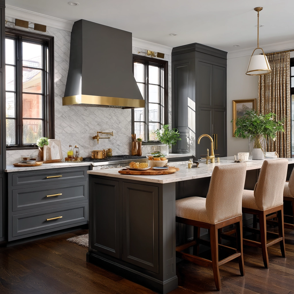 gray kitchen cabinets 24